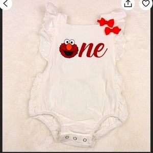 Elmo 1st birthday romper